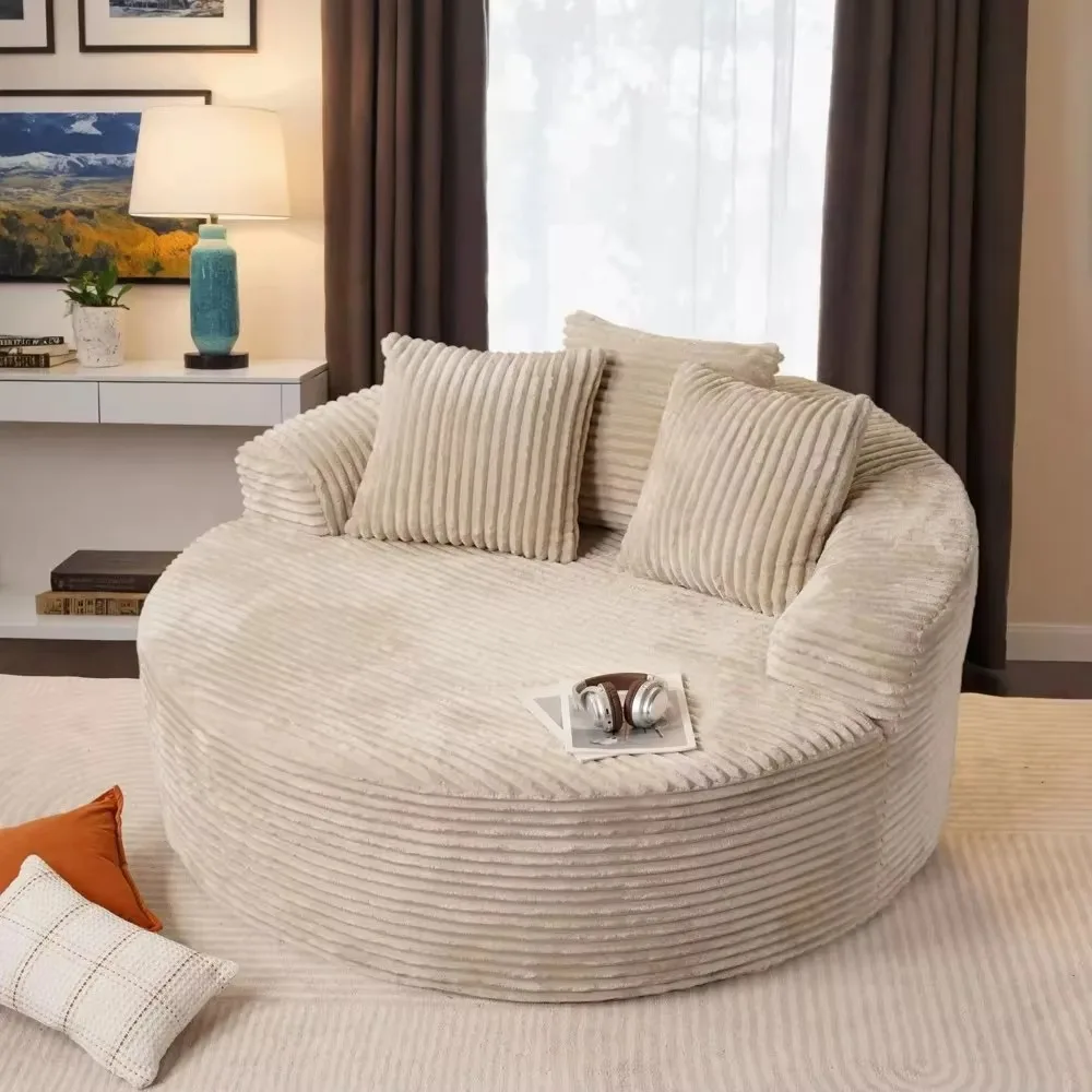 Home Cinema Sofa - Sofá Redondo Combinado de Tela de