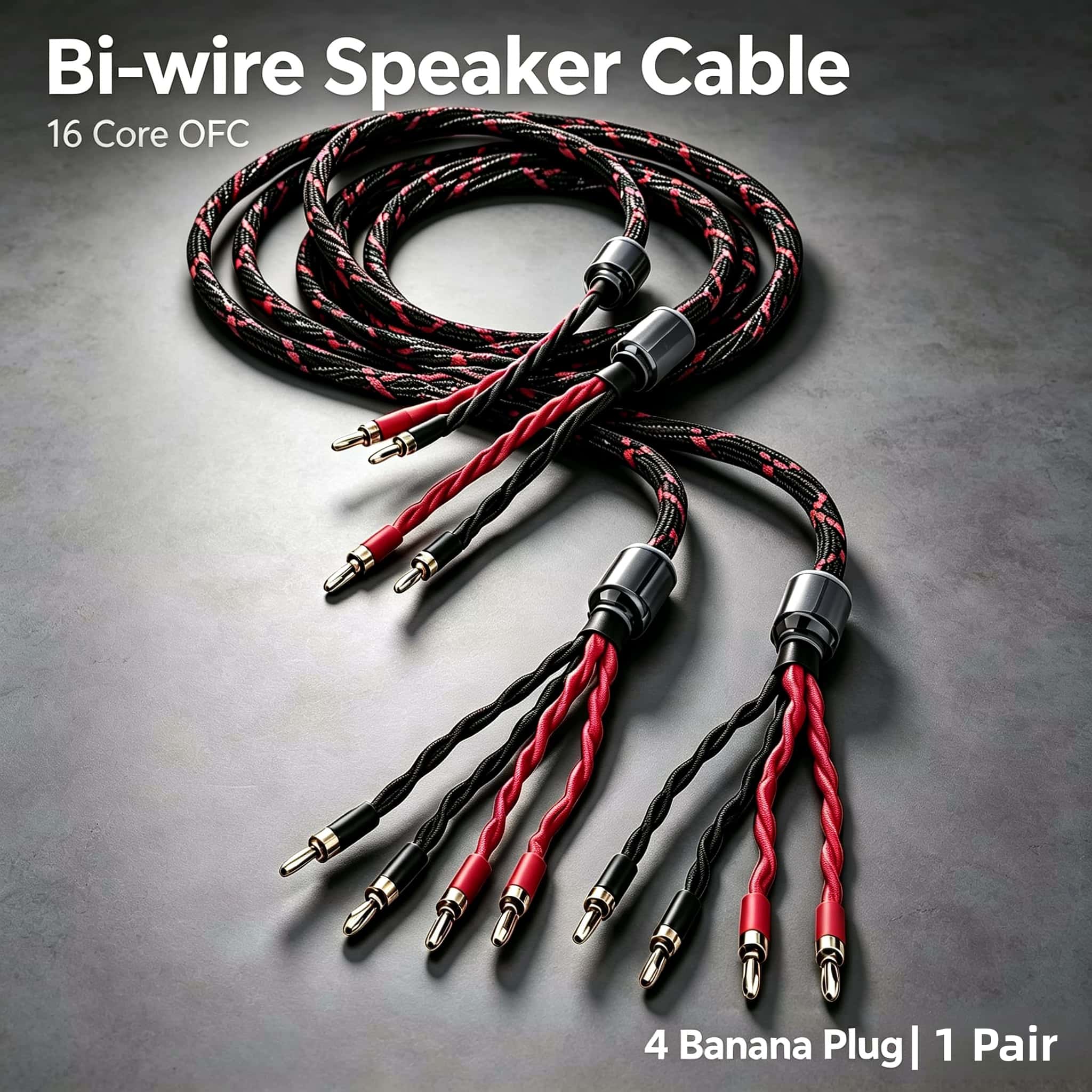 Home Cinema Dvd - Cable de Altavoz Bi-wire de 16