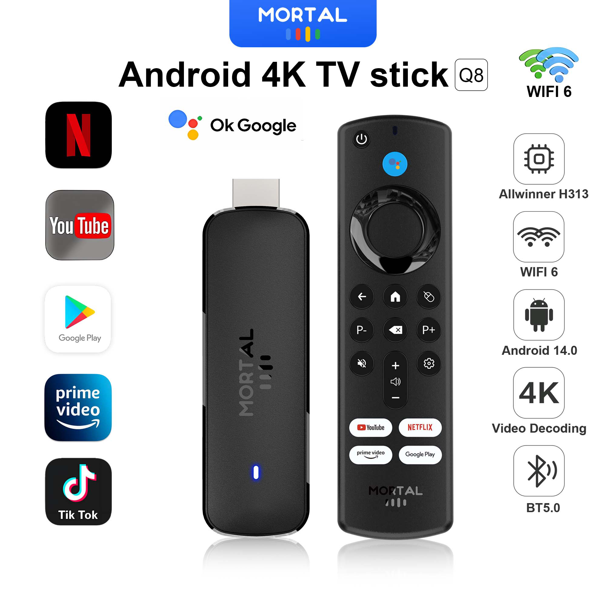 Home Cinema Youtube - Android TV Stick Mortal Q8 Versión