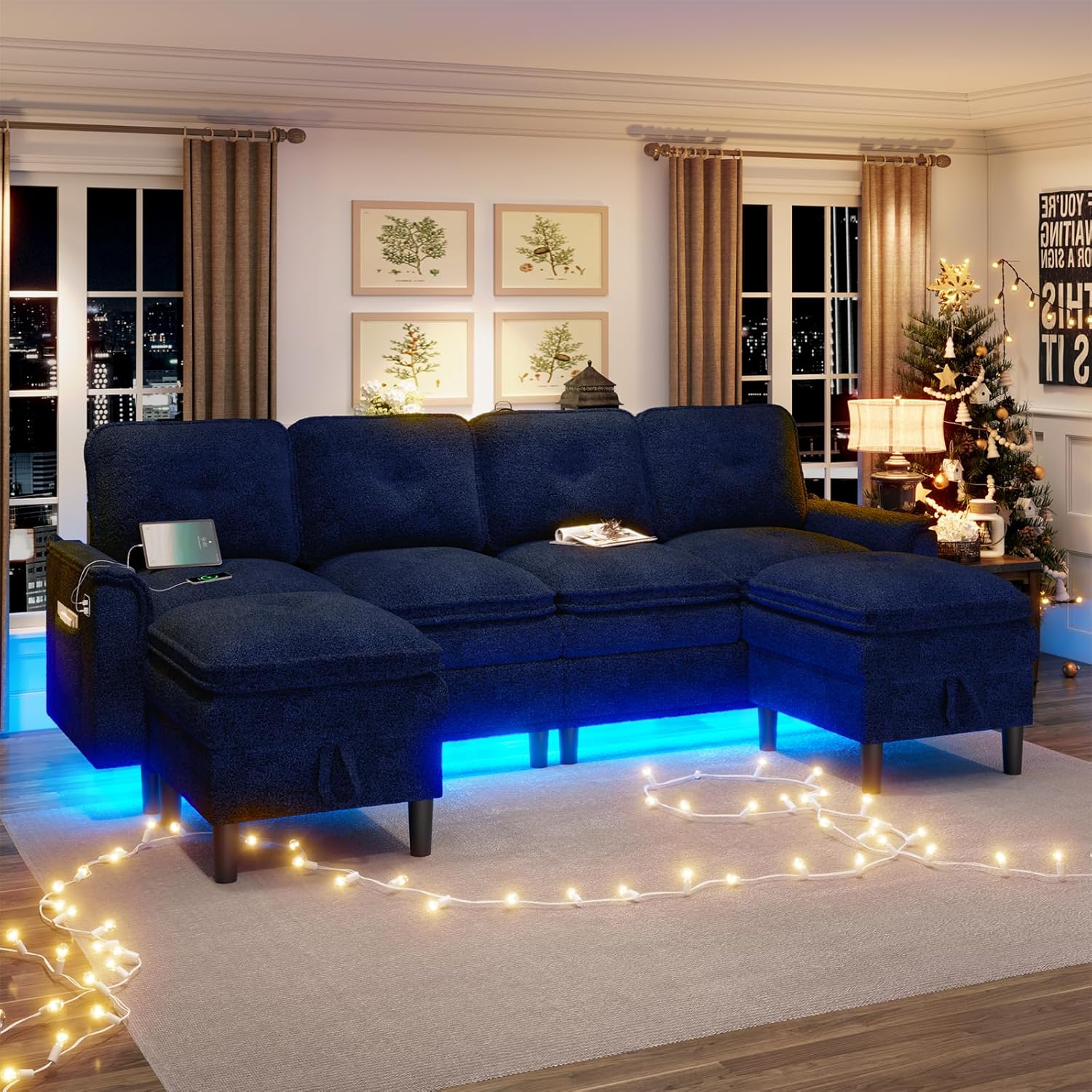 Home Cinema Sofa - Sofá Seccional en Forma de U/L