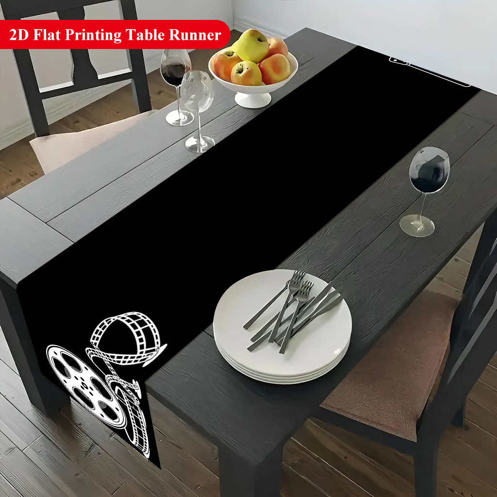 Home Cinema Restaurant - Camino de mesa con estampado de