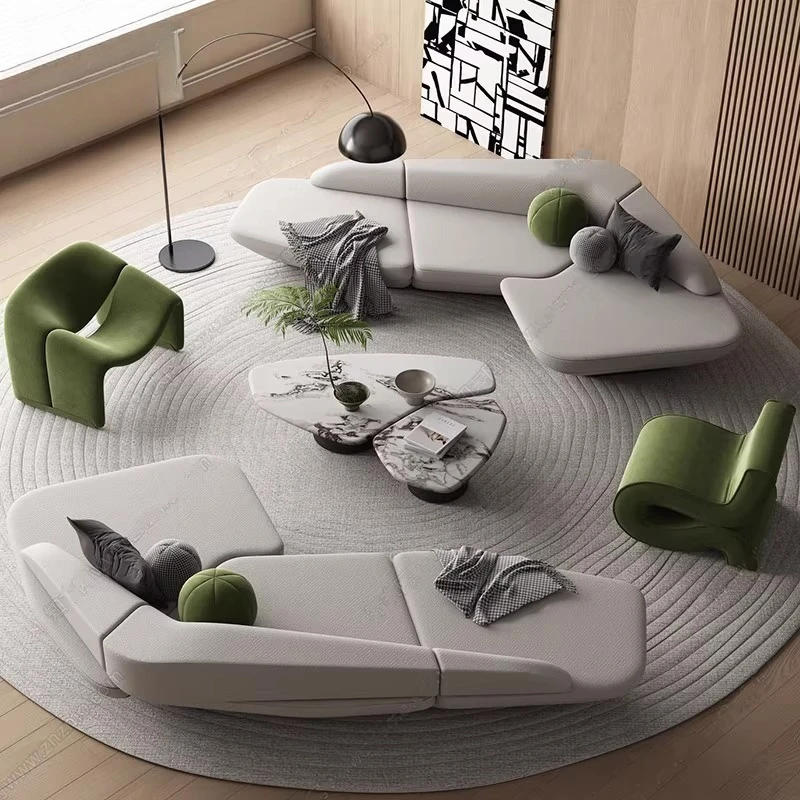 Home Cinema Sofa - Sofá curvo para juegos, recepción, diseño