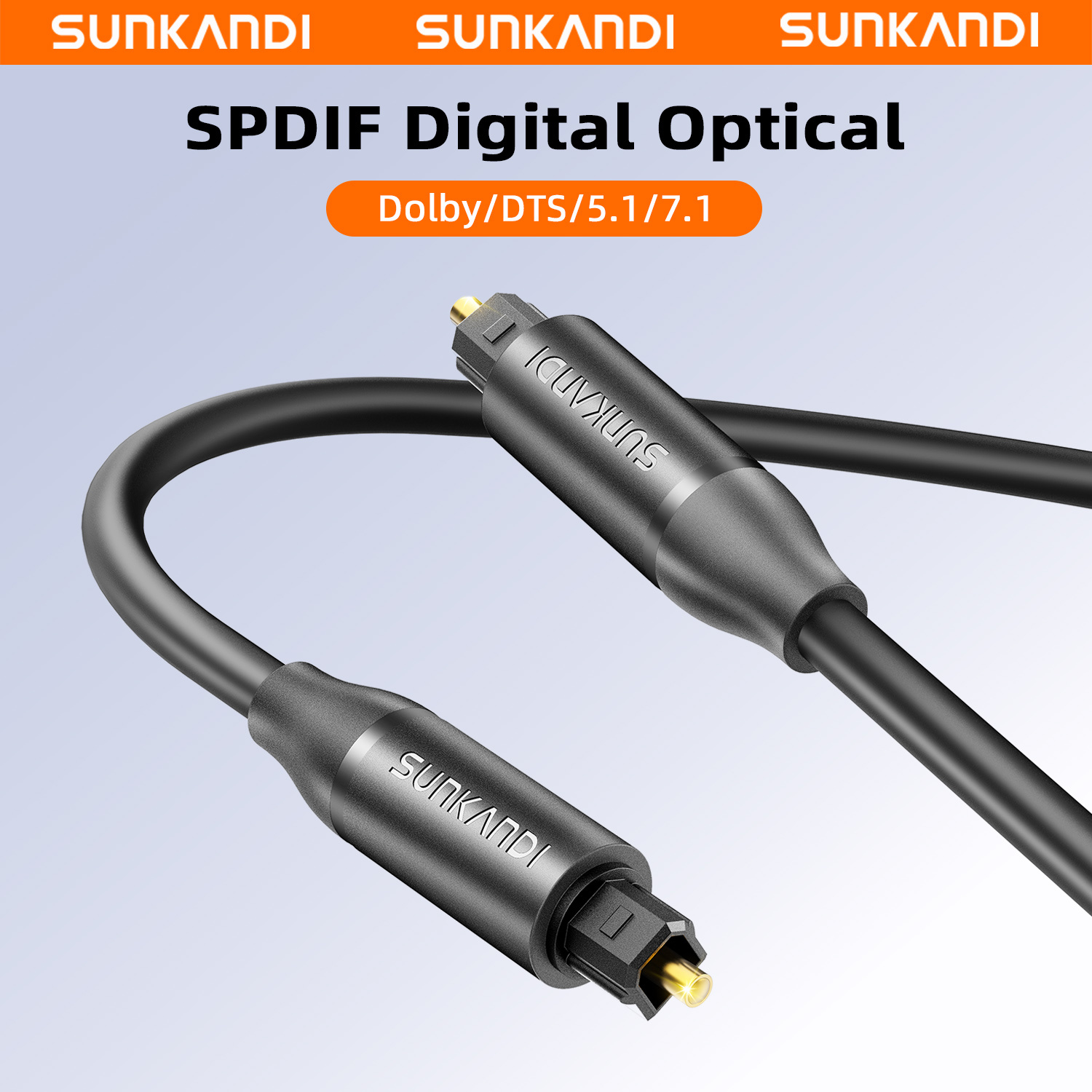 Audio Home Cinema - Cable de audio óptico SUNKANDI, cable
