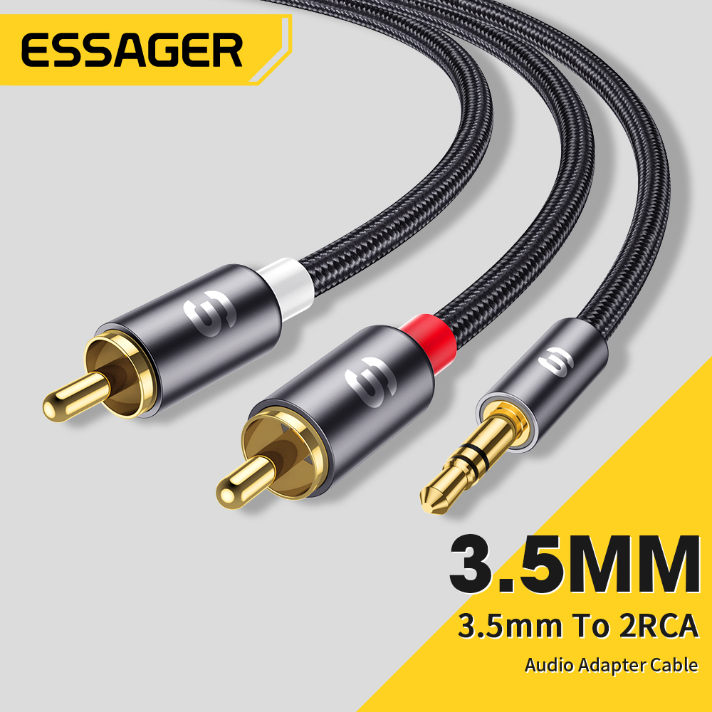 Home Cinema Solution - Essager Cable de Audio RCA estéreo