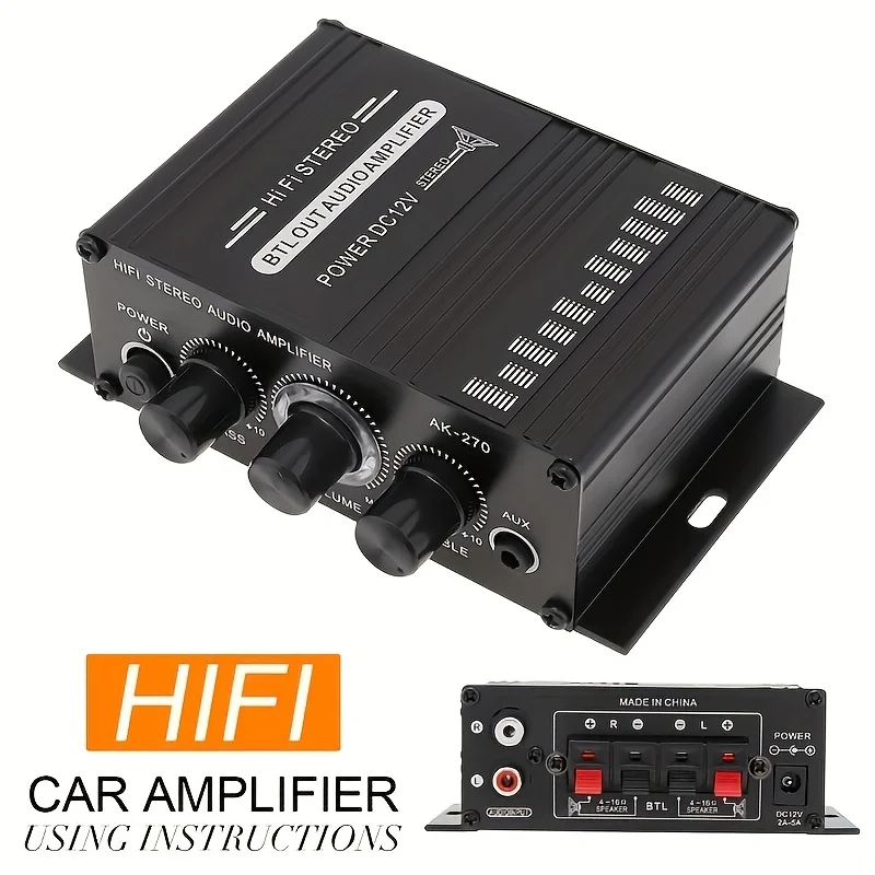 Audio Home Cinema - Mini Amplificador de Potencia AK-270 de