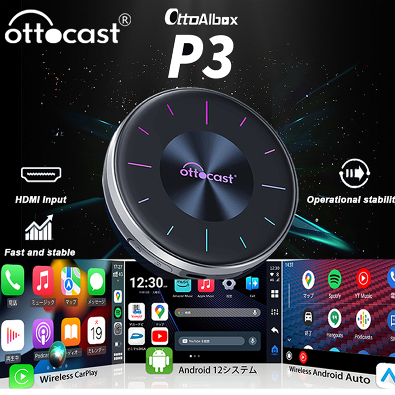 Home Cinema Youtube - OTTOCAST P3 CarPlay AI Box inalámbrico