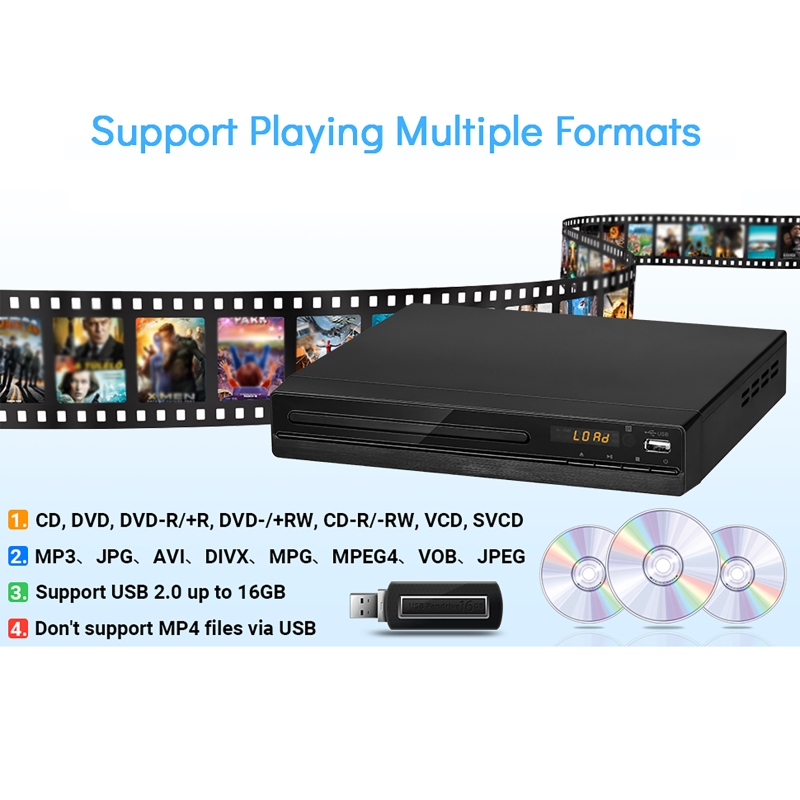 Reproductor de DVD 1080P HD, R - Home Cinema Dvd reseña y precio