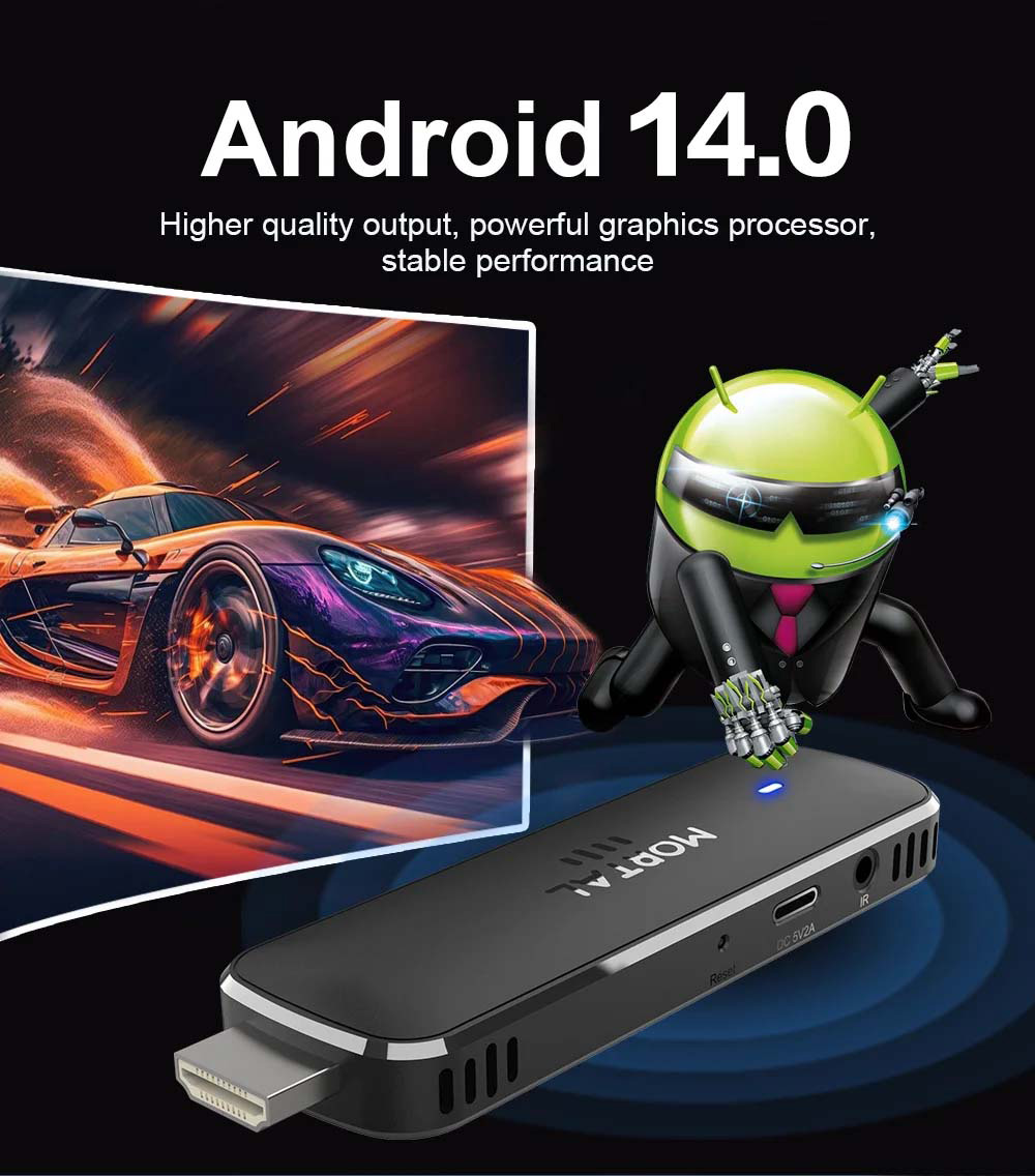 Q8 Smart Android 14 TV Stick 8 - Home Cinema Youtube reseña y precio