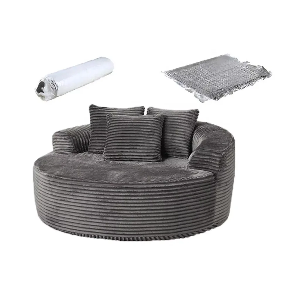 Sofá Redondo Combinado de Tela - Home Cinema Sofa reseña y precio