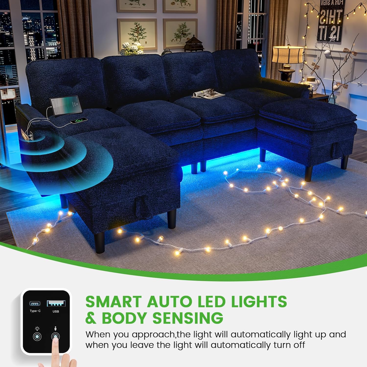 Sofá Seccional en Forma de U/L - Home Cinema Sofa reseña y precio