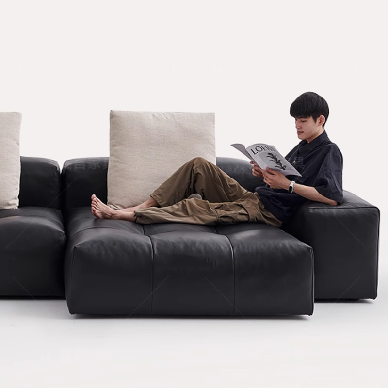 Sofá comprimido de cuero nórdi - Home Cinema Sofa reseña y precio