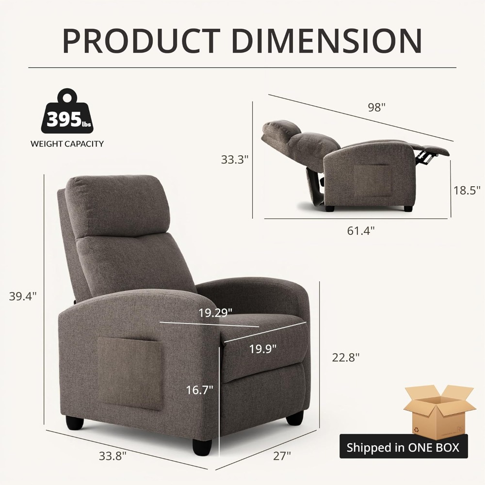 Sillón Reclinable Manual Moder - Home Cinema Sofa reseña y precio