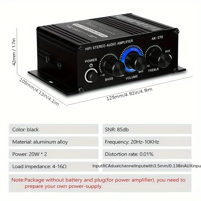 Mini Amplificador de Potencia  - Audio Home Cinema reseña y precio